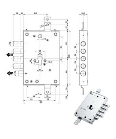 SERRATURA SIC.TRIPLICE SX            89857 MOTTURA