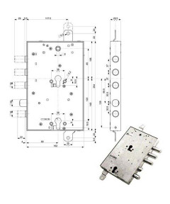 SERRATURA SIC.TRIPLICE DX            89859 MOTTURA