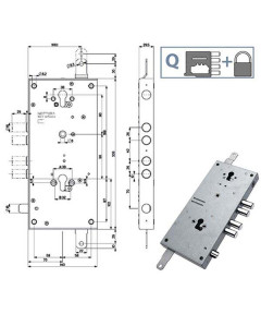 SERRATURA SIC.TRIPLICE               898T1 MOTTURA