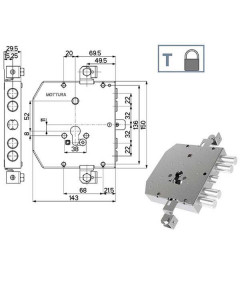 SERRATURA SIC.TRIPLICE               89E30 MOTTURA