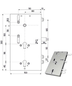 SERRATURA SIC.TRIPLICE DX            89F30 MOTTURA