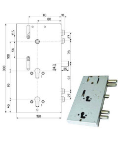 SERRATURA SIC.TRIPLICE DX            89F31 MOTTURA