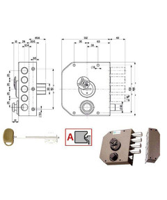 SERRATURA SIC.SEMPLICE SX DM         20510 MOTTURA