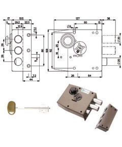 SERRATURA SIC.SEMPLICE DX DM         20511 MOTTURA