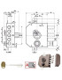 SERRATURA SIC.TRIPLICE DX DM SCROCCO 20530 MOTTURA