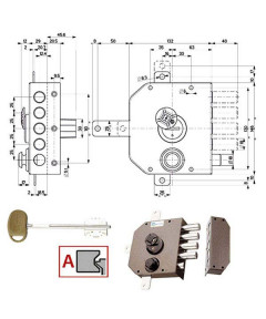 SERRATURA SIC.QUINTUPL.DX DM SCROCCO 20550 MOTTURA