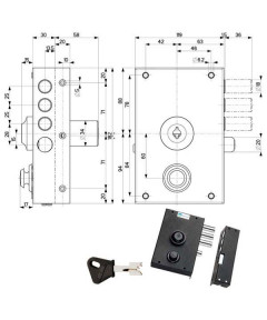 SERRATURA SIC.SEMPLICE SX POMPA      30010 MOTTURA