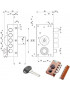 SERRATURA SIC.SEMPLICE DX POMPA SCR. 30416 MOTTURA