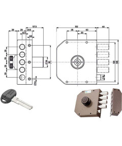 SERRATURA SIC.SEMPLICE DX POMPA      30611 MOTTURA