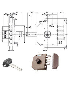 SERRATURA SIC.QUINTUPL.DX POMPA      30651 MOTTURA