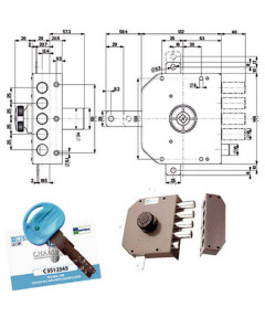 SERRATURA SIC.QUINTUPL.DX POMPA      30651 MOTTURA