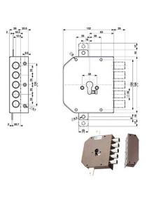 SERRATURA SIC.TRIPLICE DX            38620 MOTTURA