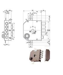 SERRATURA SIC.TRIPLICE DX SCROCCO    38630 MOTTURA