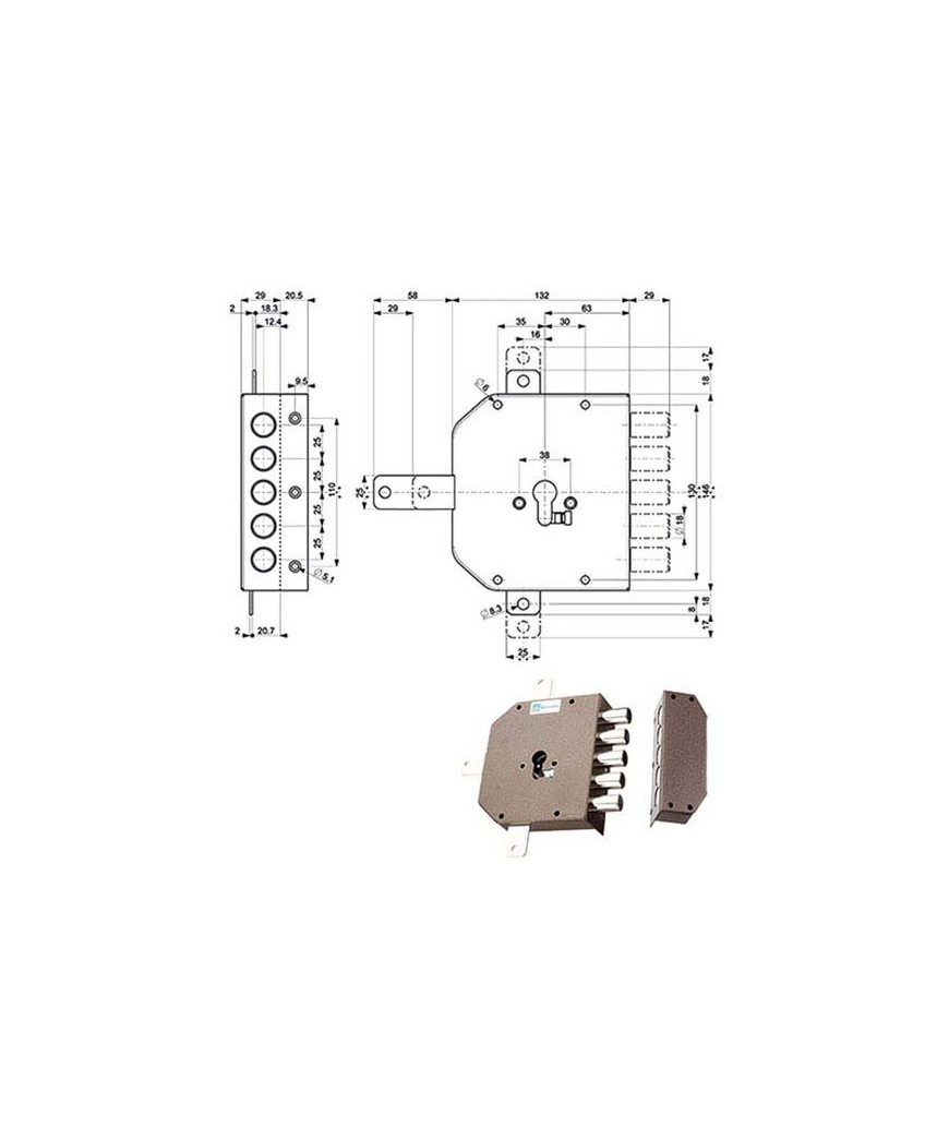 SERRATURA SIC.QUINTUPL.DX            38640 MOTTURA