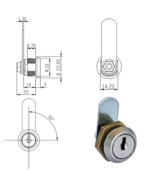 CILINDRO LEVETTA mm 13                  161950 OMR