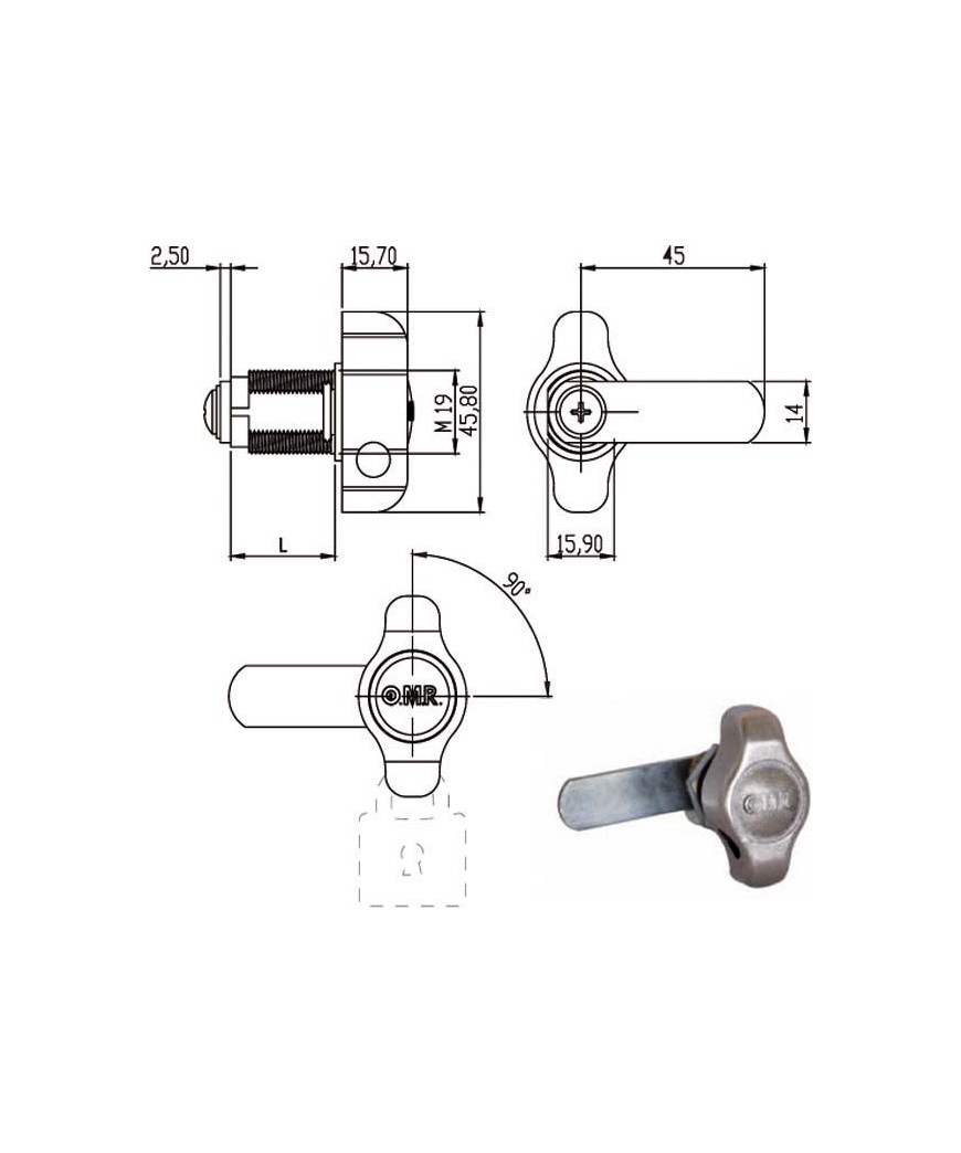 CILINDRO LEVETTA mm 28 DX               165644 OMR