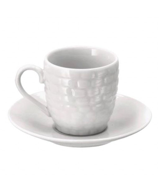 TAZZA CAFFE PORCELLANA QUADRI              Pz 6 AD