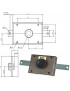 SERRATURA FERROGLIETTO VERTICALE         140P MOIA