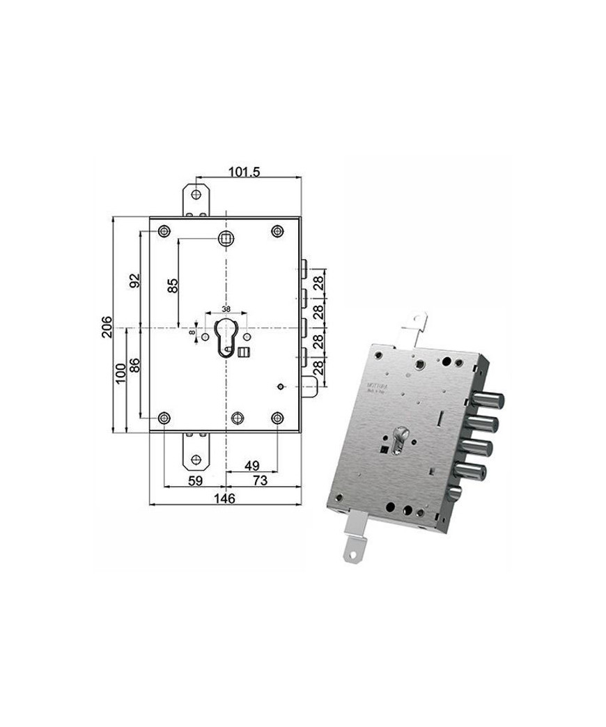 SERRATURA SIC.TRIPLICE               89257 MOTTURA