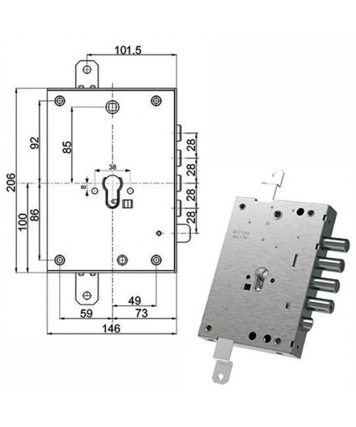 SERRATURA SIC.TRIPLICE               89257 MOTTURA