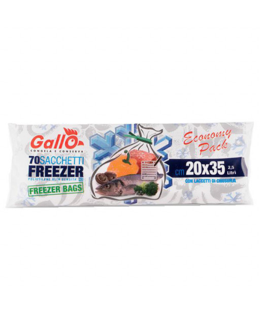 SACCHETTI FREEZER ROTOLO      cm 20x35 Pz 70 GALLO