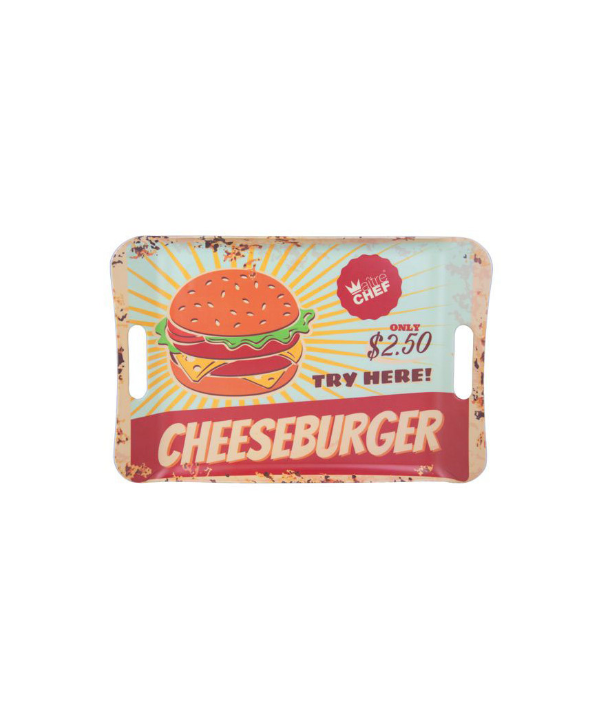 VASSOIO MELAMINA MANIGLIE CHEESBURGER cm 41x28 KB8